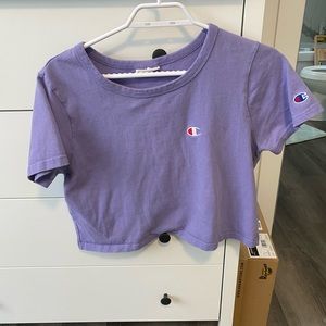 Champion purple crop shirt